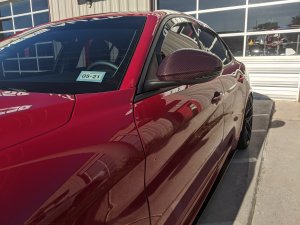 Alfa Romeo Giulia Mirror Covers - Carbon Fiber - Red Carbon - Feroce Carbon